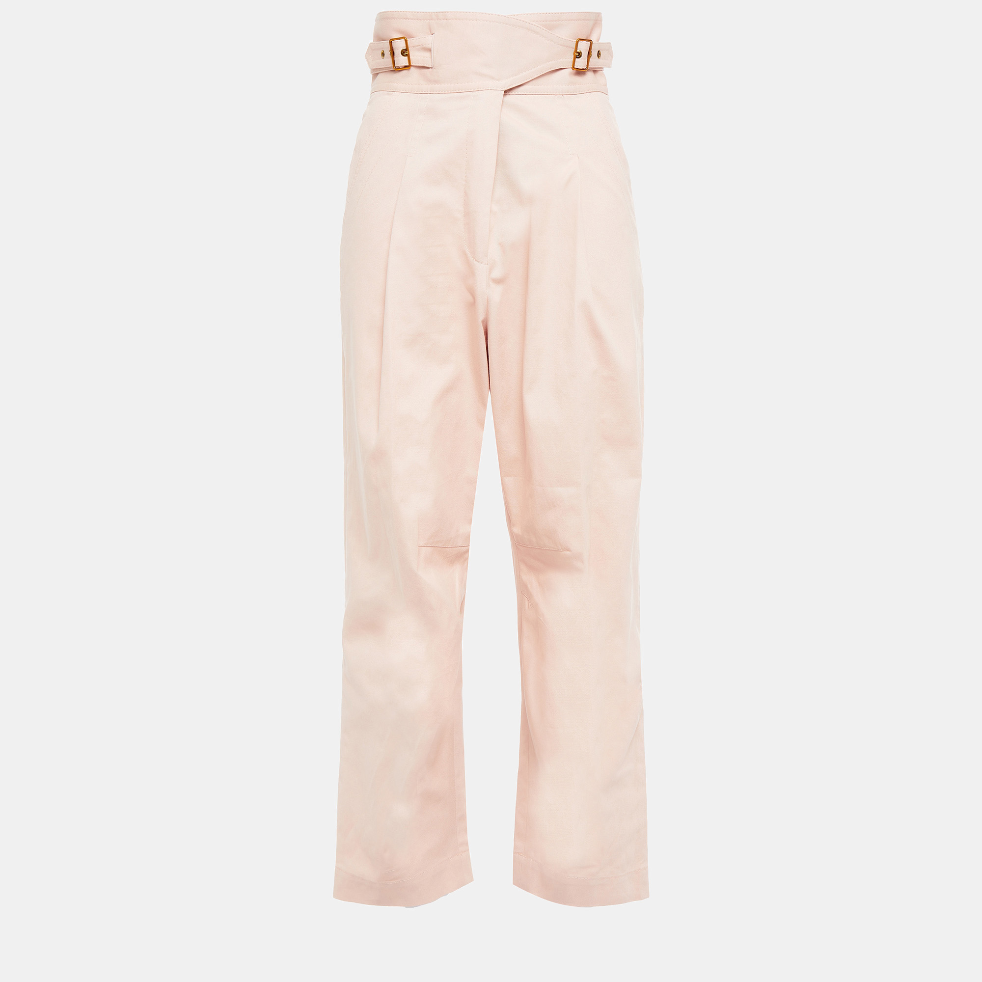 Zimmermann pink gabardine buckle pants size m (2)