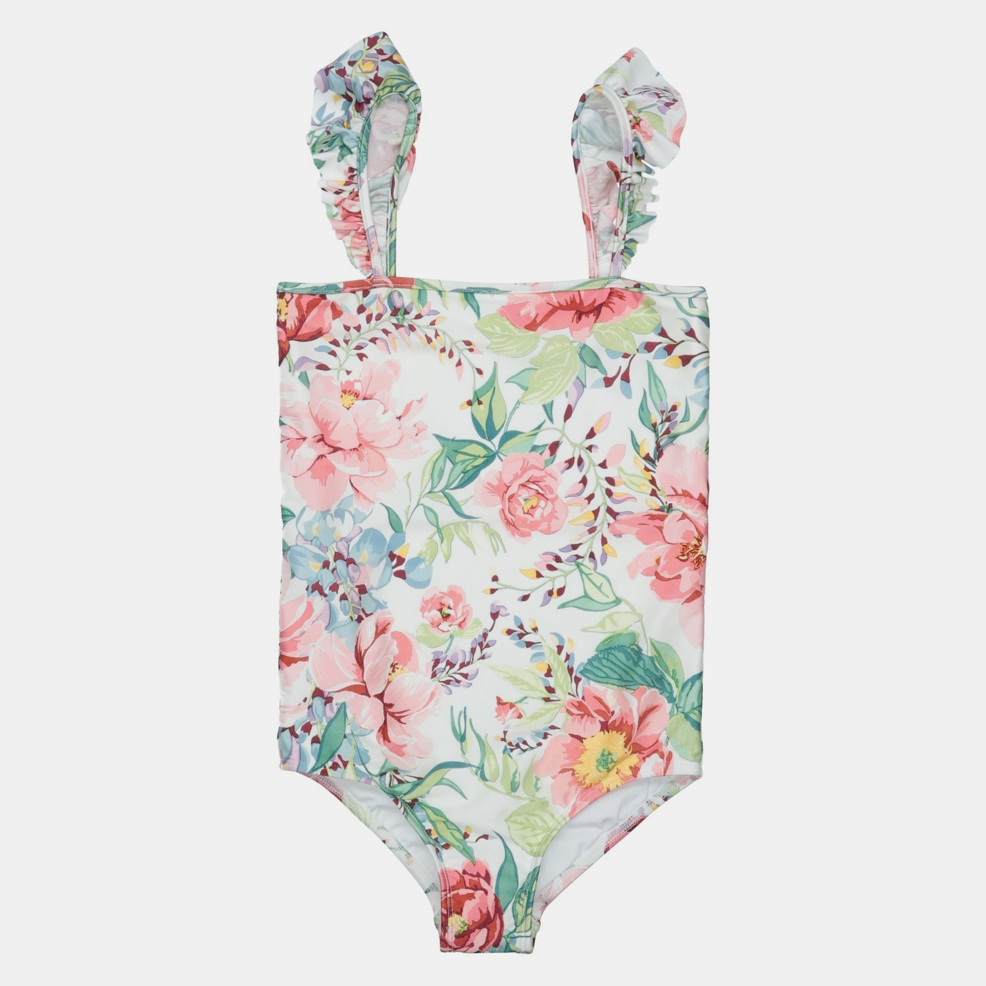 Zimmermann white bellitude floral print swimsuit size 8y