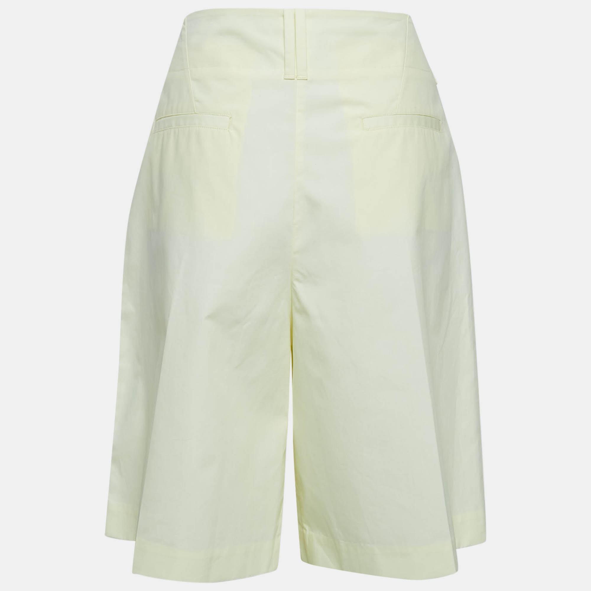 Zimmermann Yellow Cotton Pleated Shorts L