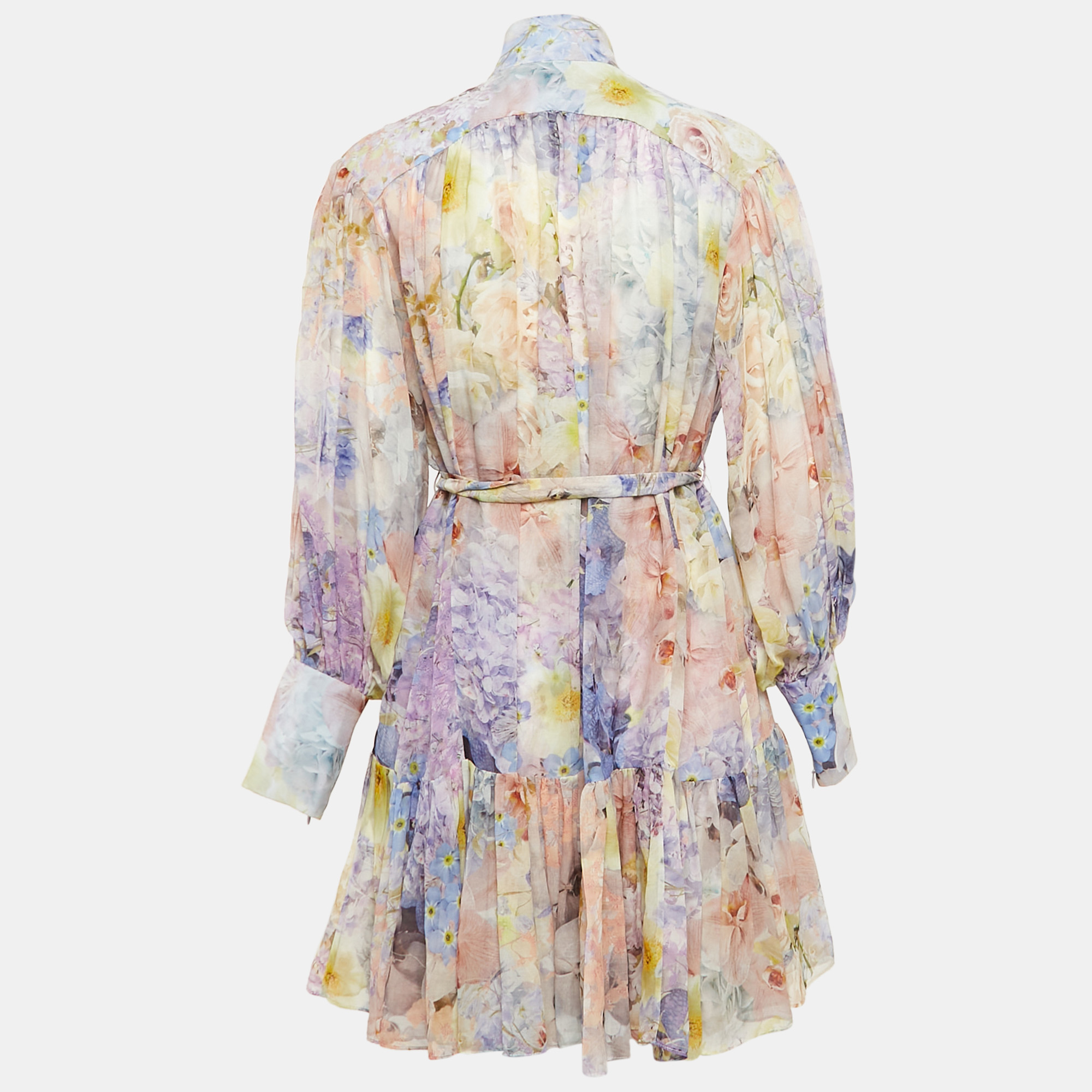 Zimmermann Multicolor Floral Print Mini Dress S