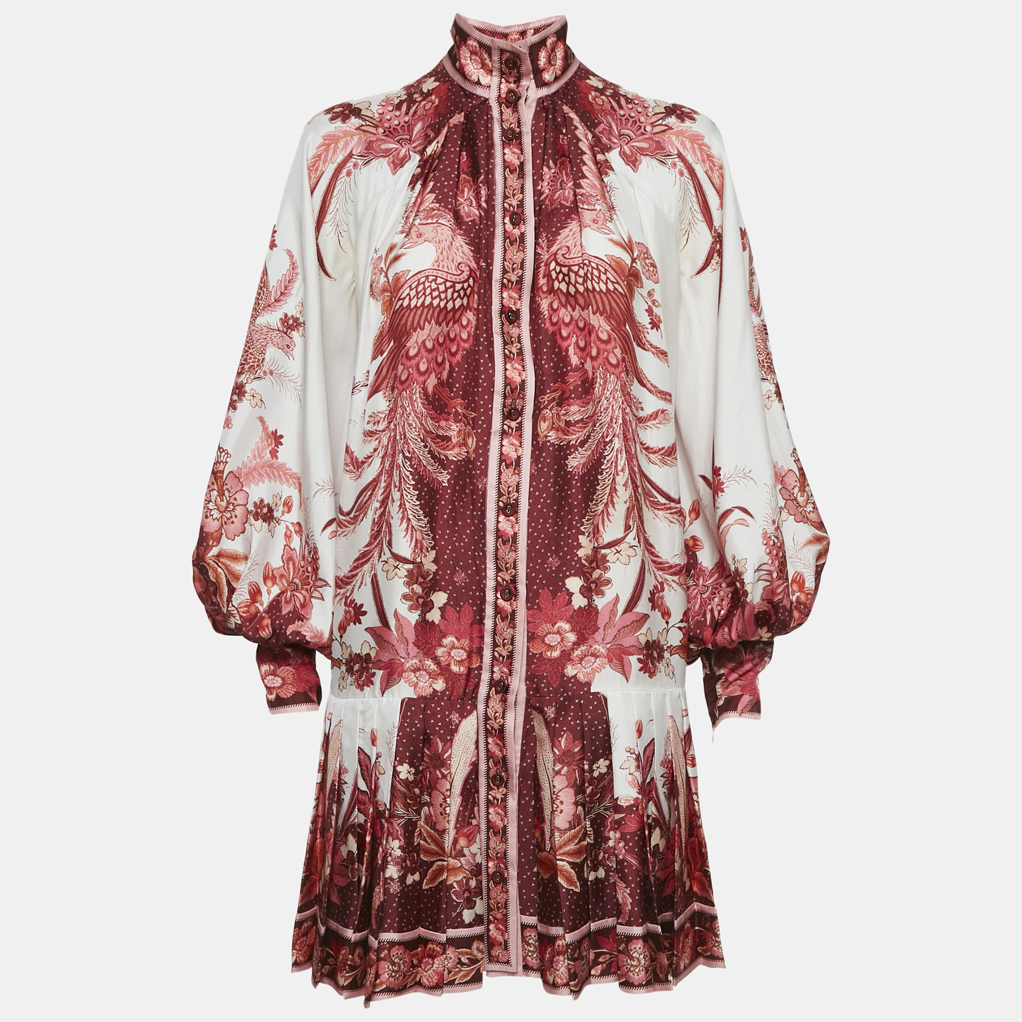 Zimmermann Multicolor/Red Floral Print Silk Pleated Mini Dress S
Zimmermann Multicolor/Red Floral Print Silk Pleated Mini Dress S