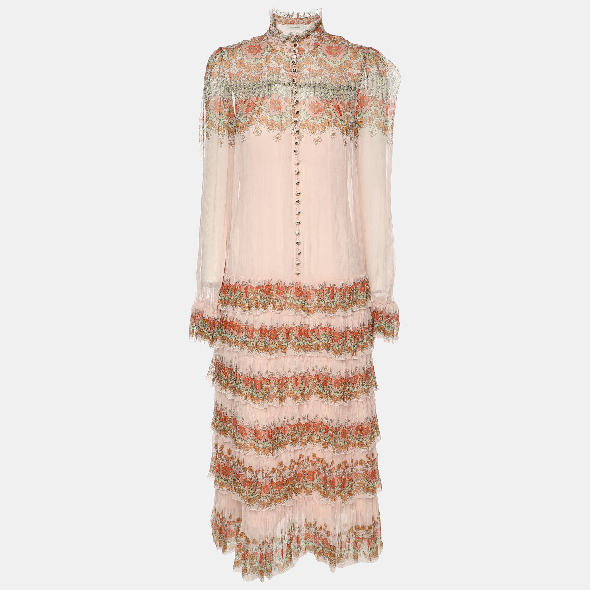 Zimmerman Multicolor Silk Kaleidoscope Tiered Frill Midi Dress XS
Zimmerman Multicolor Silk Kaleidoscope Tiered Frill Midi Dress XS