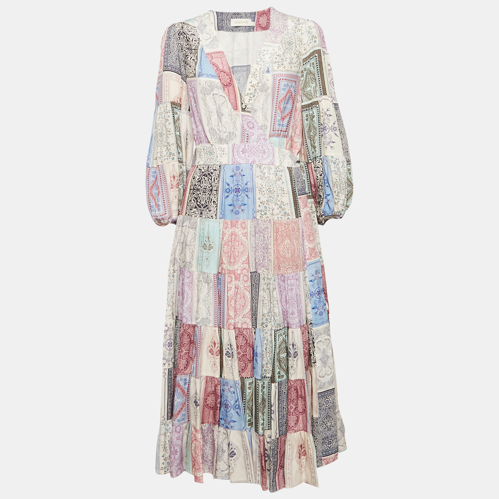 Zimmermann Lavender Floral Print Crepe Tiered Midi Wrap Dress M, Purple
Zimmermann Lavender Floral Print Crepe Tiered Midi Wrap Dress M, Purple