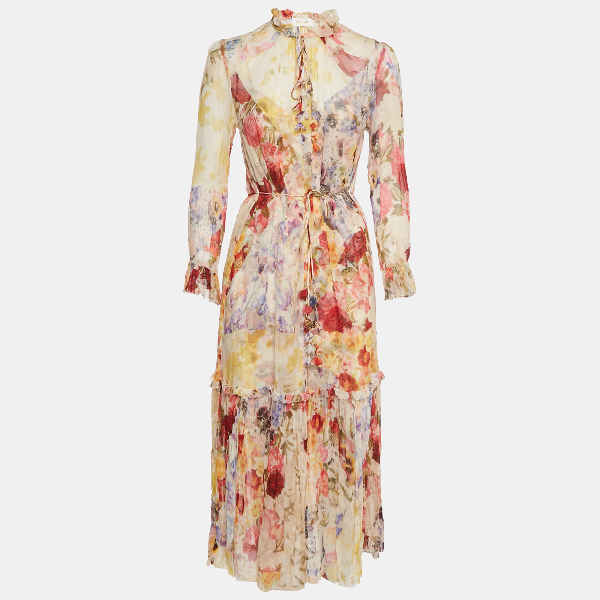 Zimmermann Multicolor Floral Print Silk Belted Wonderland Midi Dress M
Zimmermann Multicolor Floral Print Silk Belted Wonderland Midi Dress M