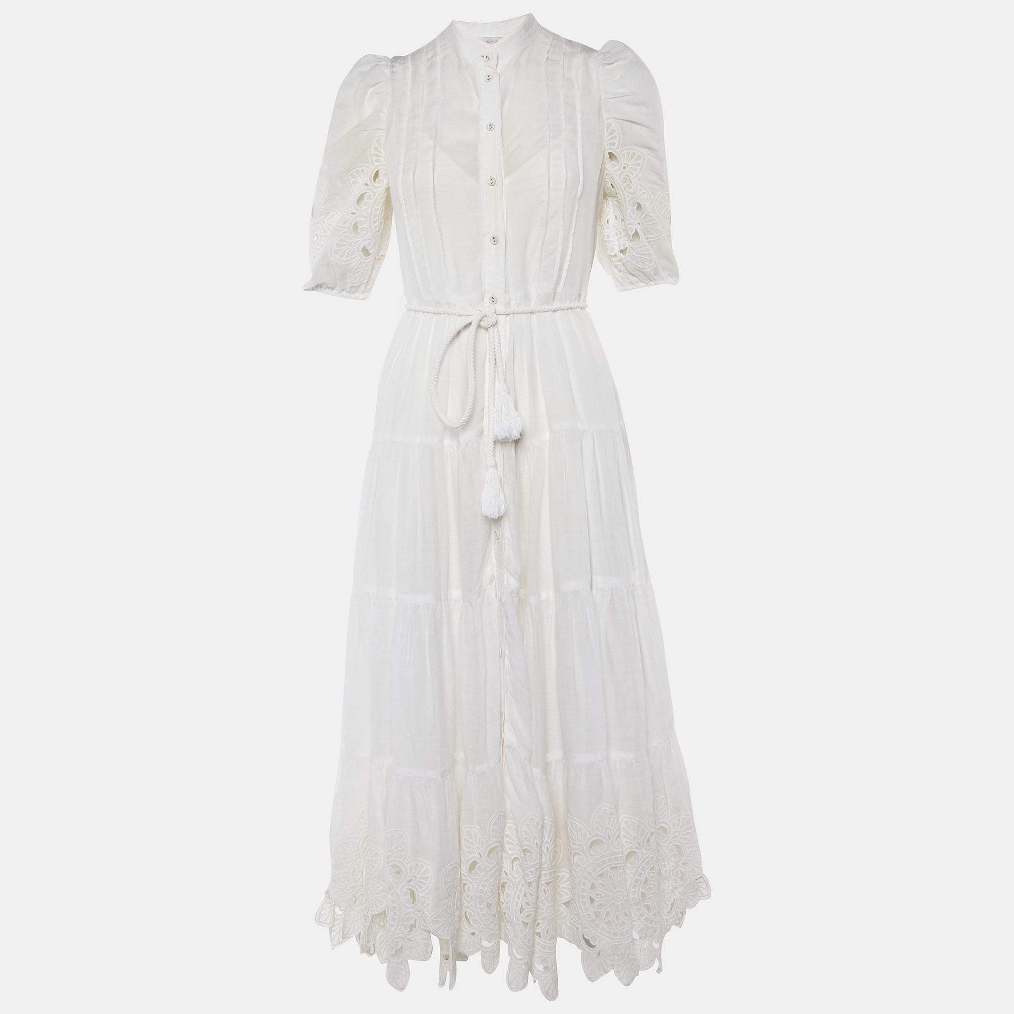 Zimmermann Ivory Embroidered Ramie Midi Dress M, White
Zimmermann Ivory Embroidered Ramie Midi Dress M, White