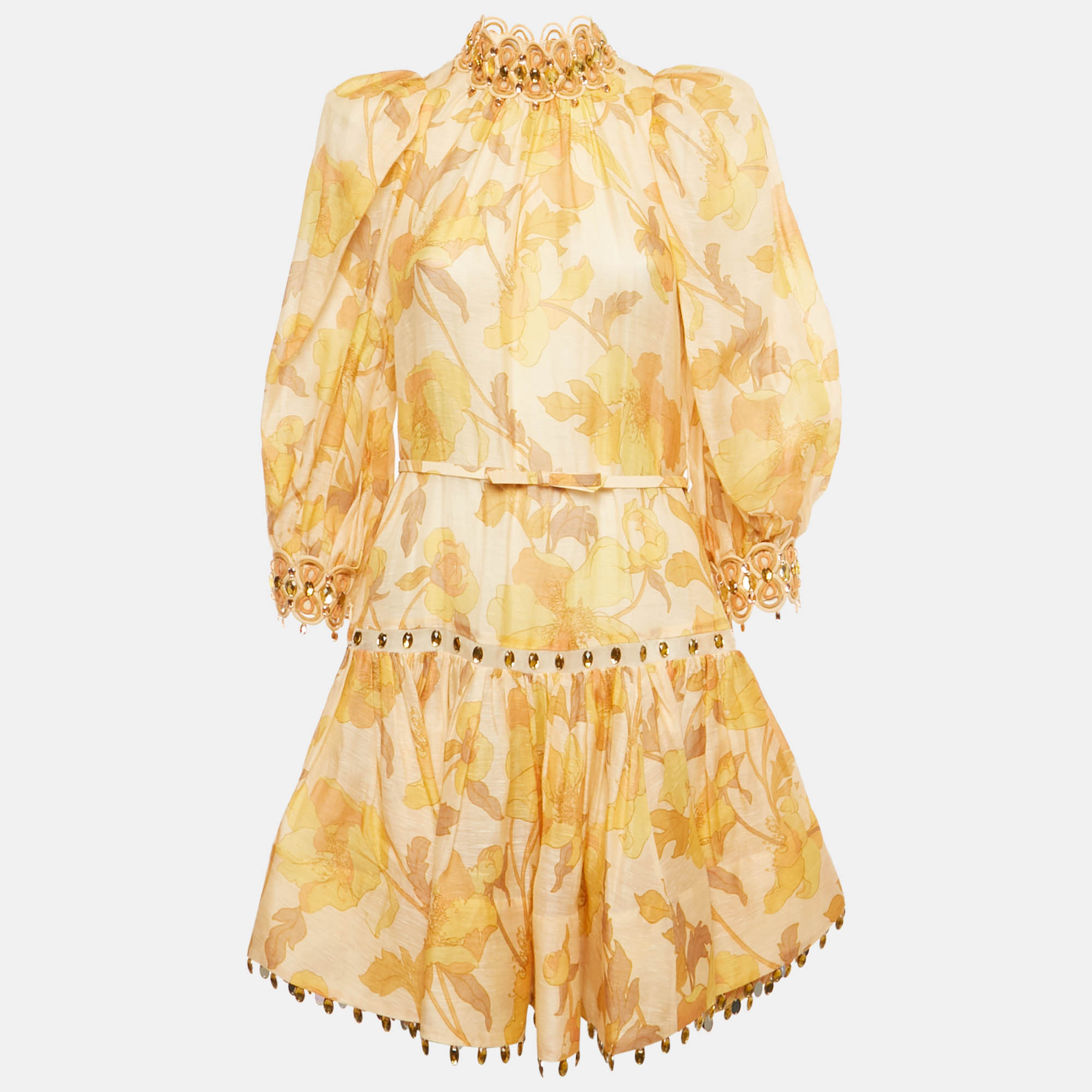 Zimmermann Orange Embellished Tempo Rouleau Trim Linen Blend Mini Dress M
Zimmermann Orange Embellished Tempo Rouleau Trim Linen Blend Mini Dress M