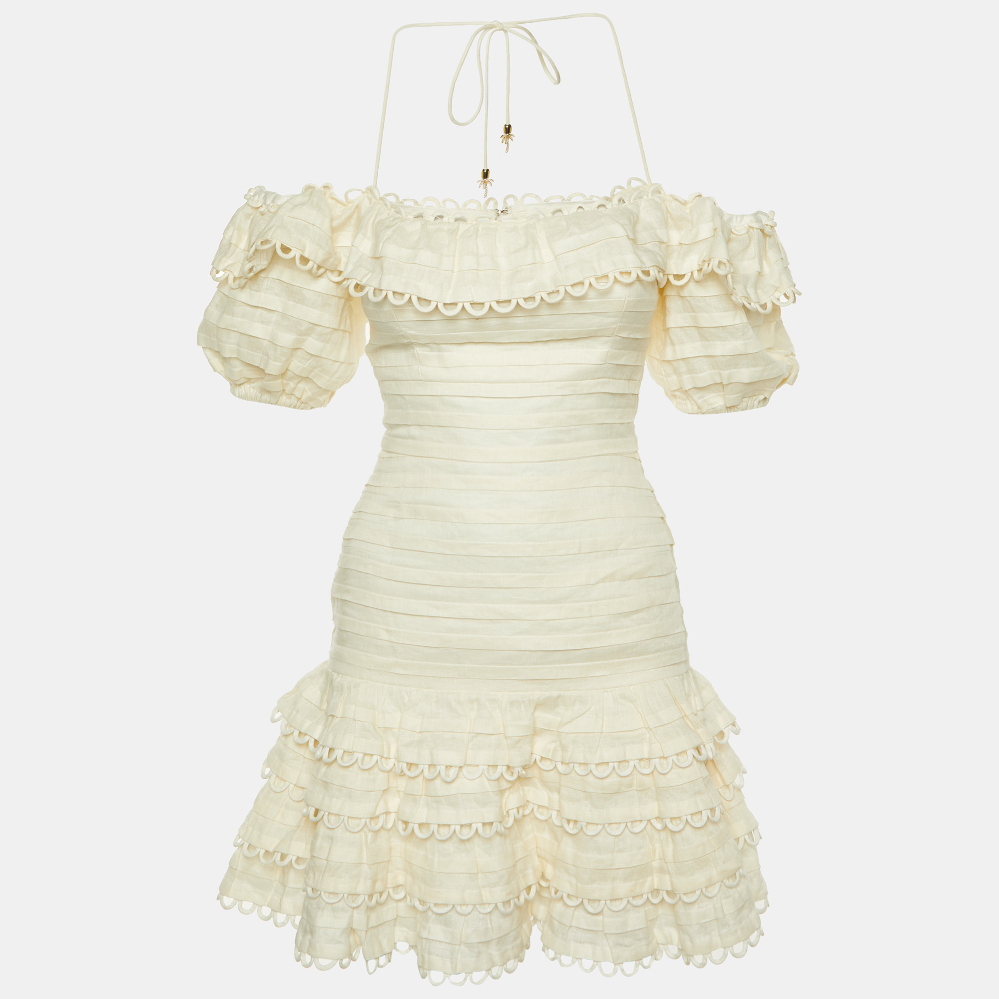 Zimmermann White Linen Off Shoulder Mini Dress S
Zimmermann White Linen Off Shoulder Mini Dress S