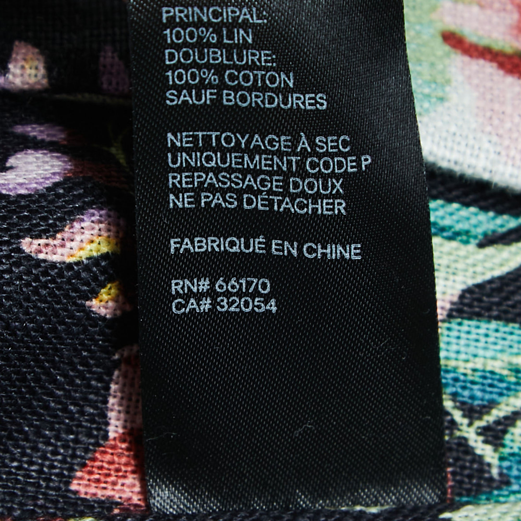 Zimmermann Black Floral Printed Linen Lace-Up Crop Top S
