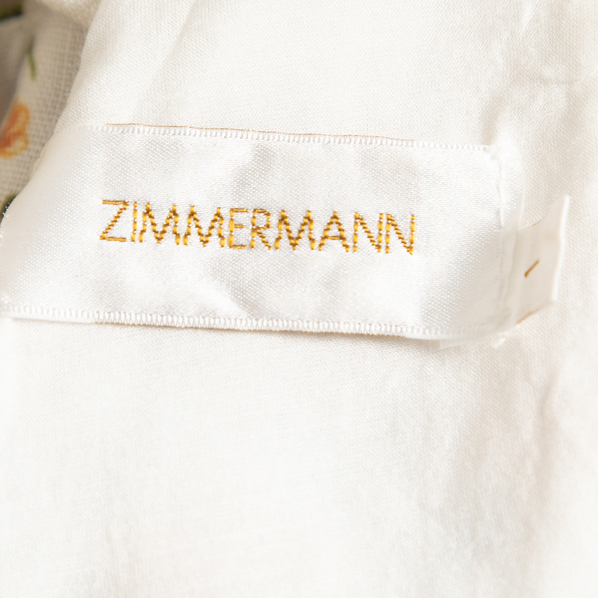 Zimmermann White Floral Print Linen Flutter Mini Dress M