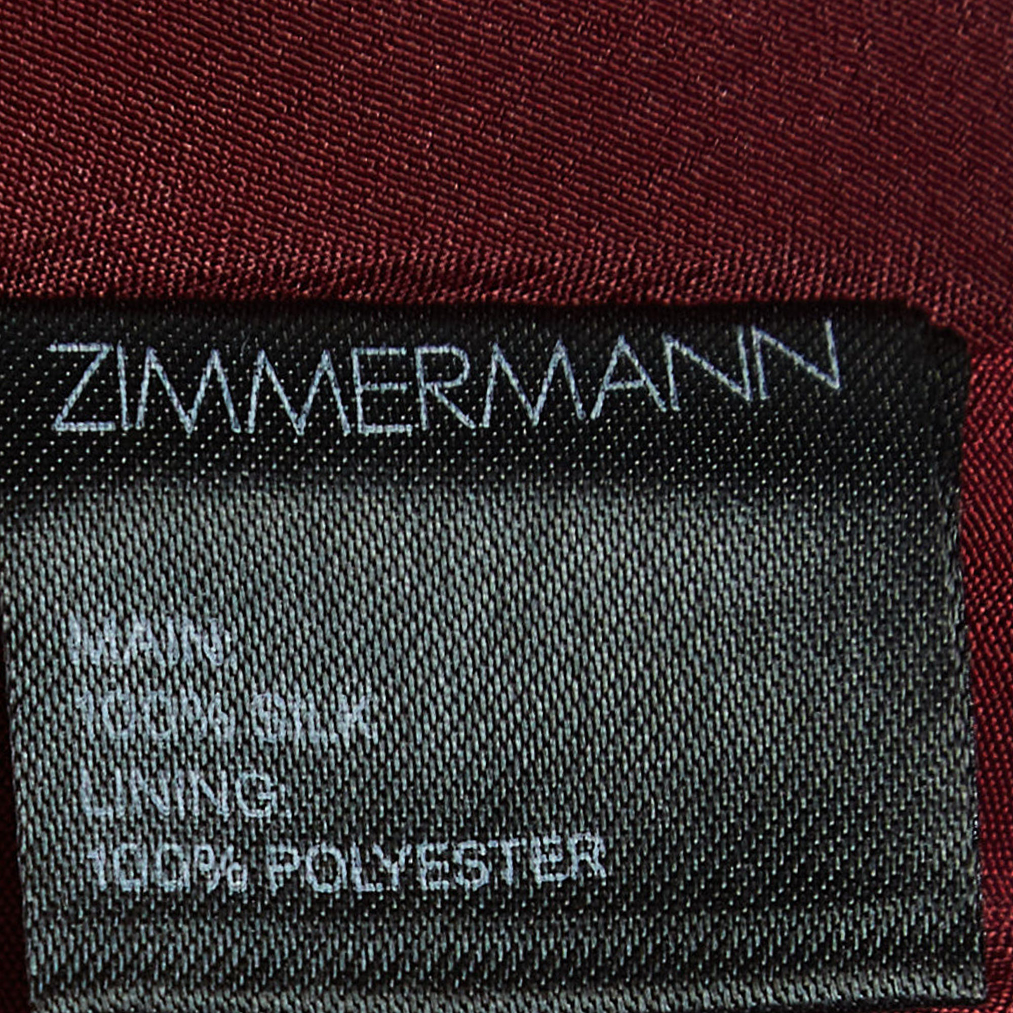 Zimmermann Maroon Brown Silk Cowl Neck Slip Dress M