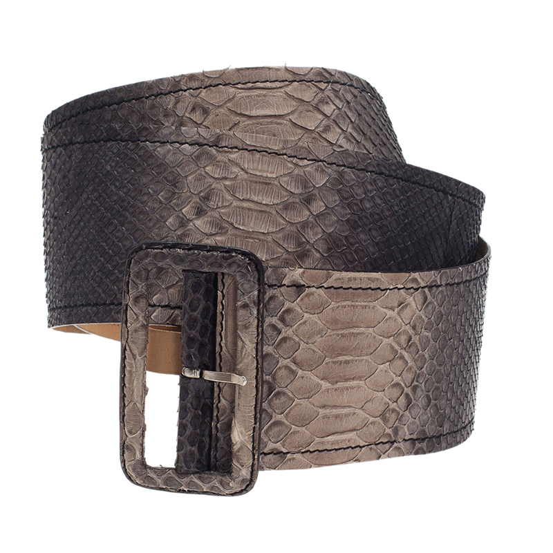 LC - Buy \u0026amp; Sell - Prada Grey Python Waist Belt 85CM  