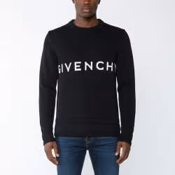 Pre Owned Givenchy Black 4G Logo Cotton Knit Pullover M