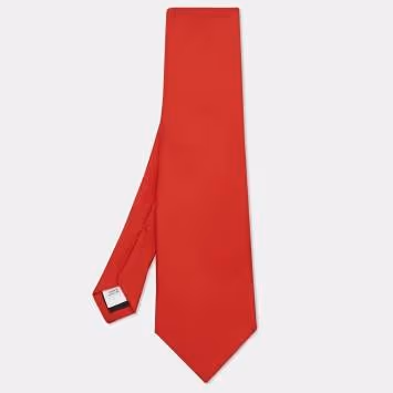 Pre Owned Burberry Red Silk Classic Tie