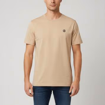 Pre Owned Burberry Beige Cotton Short Sleeve Crewneck T-Shirt XL