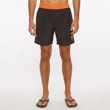 Pre Owned Dolce & Gabbana Beachwear Black Nylon Elasticated Waist Shorts M