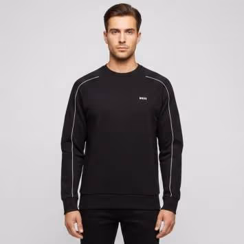 Pre Owned Hugo Boss Black Jersey Long Sleeve Crewneck Sweatshirt XL