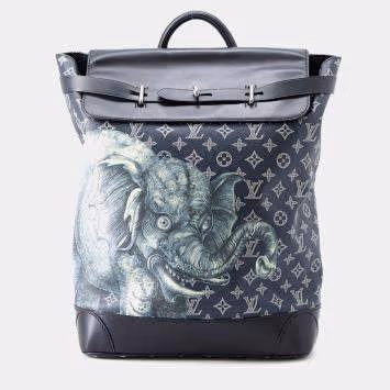 Pre Owned Louis Vuitton Steamerbackpack Encre Monogram / Savannah