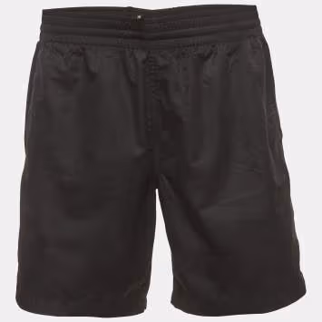 Pre Owned Louis Vuitton Black Monogram Synthetic Swim Shorts L