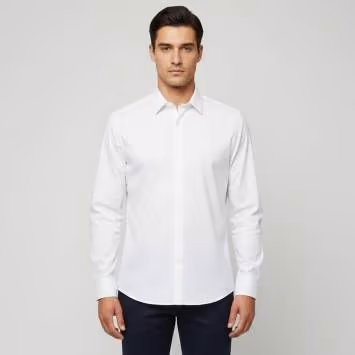 Pre Owned Prada Off White Stretch Poplin Slim Fit Shirt XL