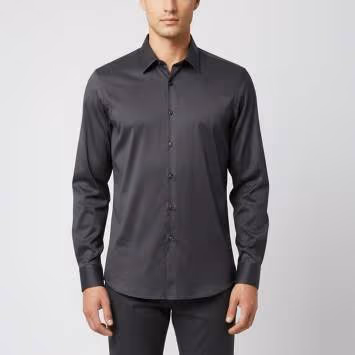 Pre Owned Prada Black Stretch Poplin Slim Fit Shirt XL