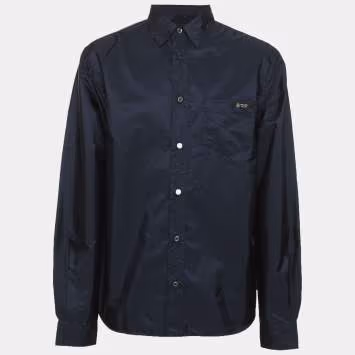 Pre Owned Prada Navy Blue Polyamide Re-Nylon Long Sleeve Shirt S