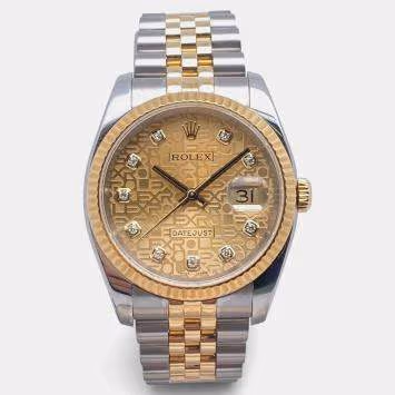 Pre Owned Rolex Datejust 116233 Gold 18K Yellow Gold Stainless Steel Automatic Men's Wristwatch 36mm
