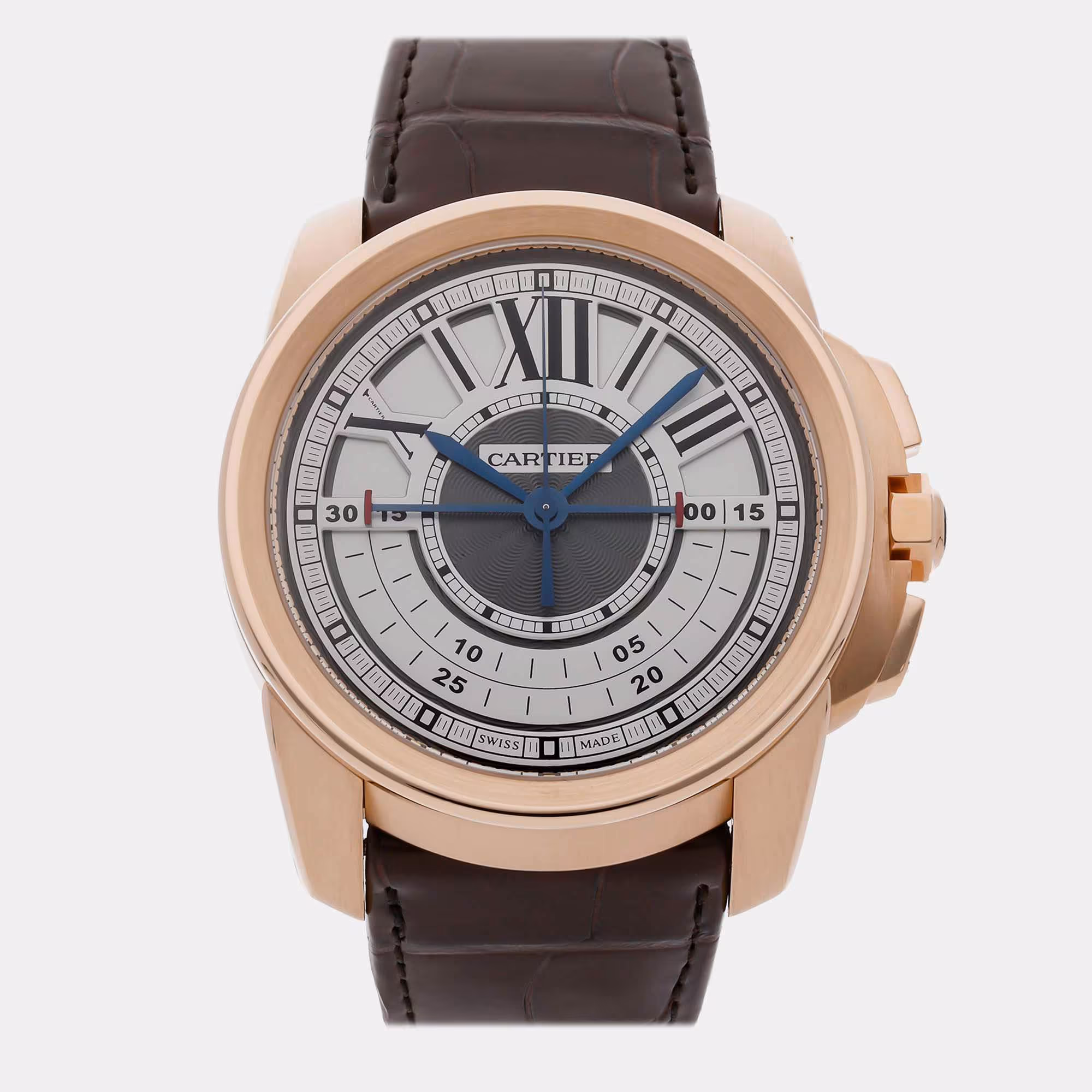 Cartier Calibre De Cartier Chronocentral Chronograph W7100004 Manual Winding Men's Wristwatch 45MM