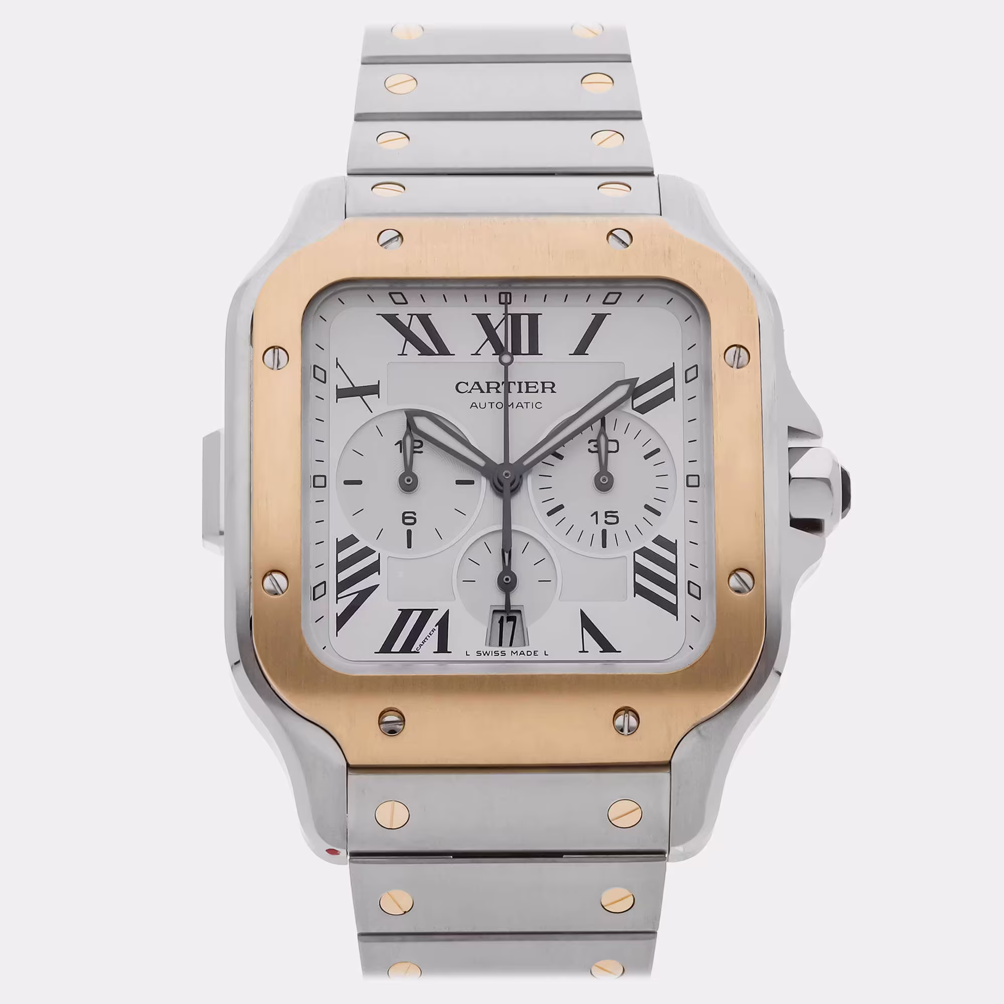 Pre-Owned Cartier Santos De Cartier Chronograph W2SA0008 Automatic 43 mm