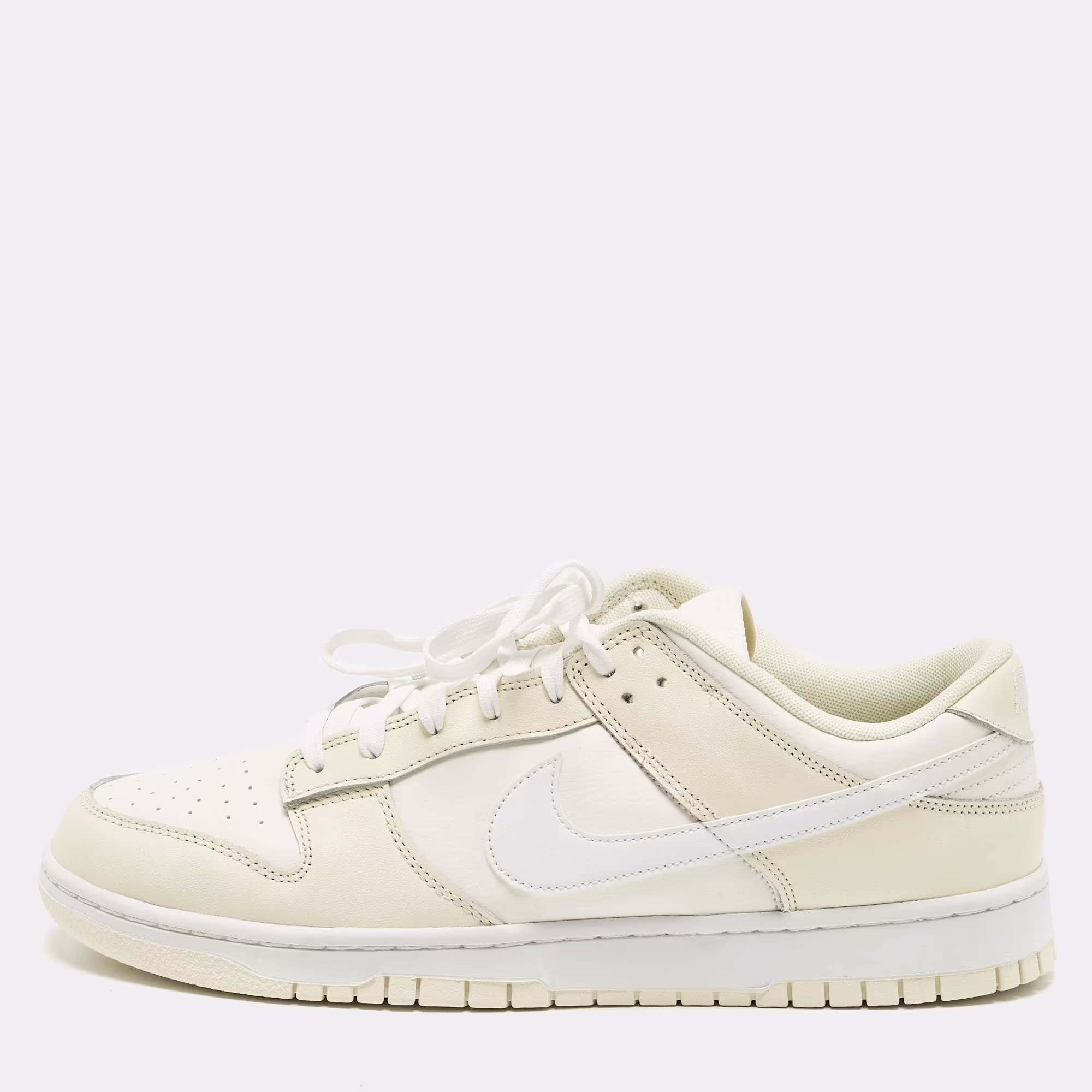 Nike Dunk Low Retro Coconut Milk Size 47.5 Cream/Off White Leather Low Top Sneakers