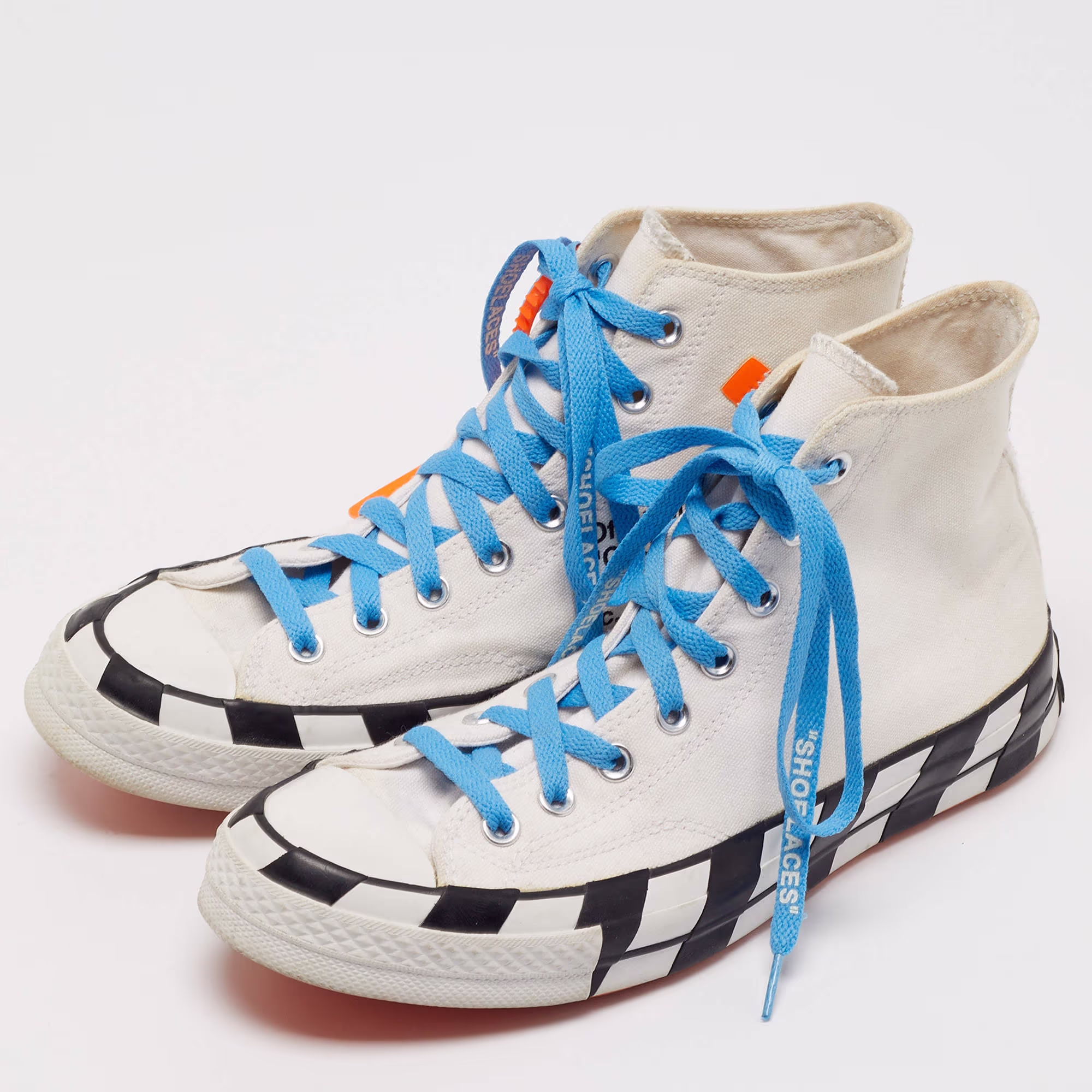 Off-White x Converse Chuck Taylor All Star 70 Size 43 White Canvas High Top Sneakers