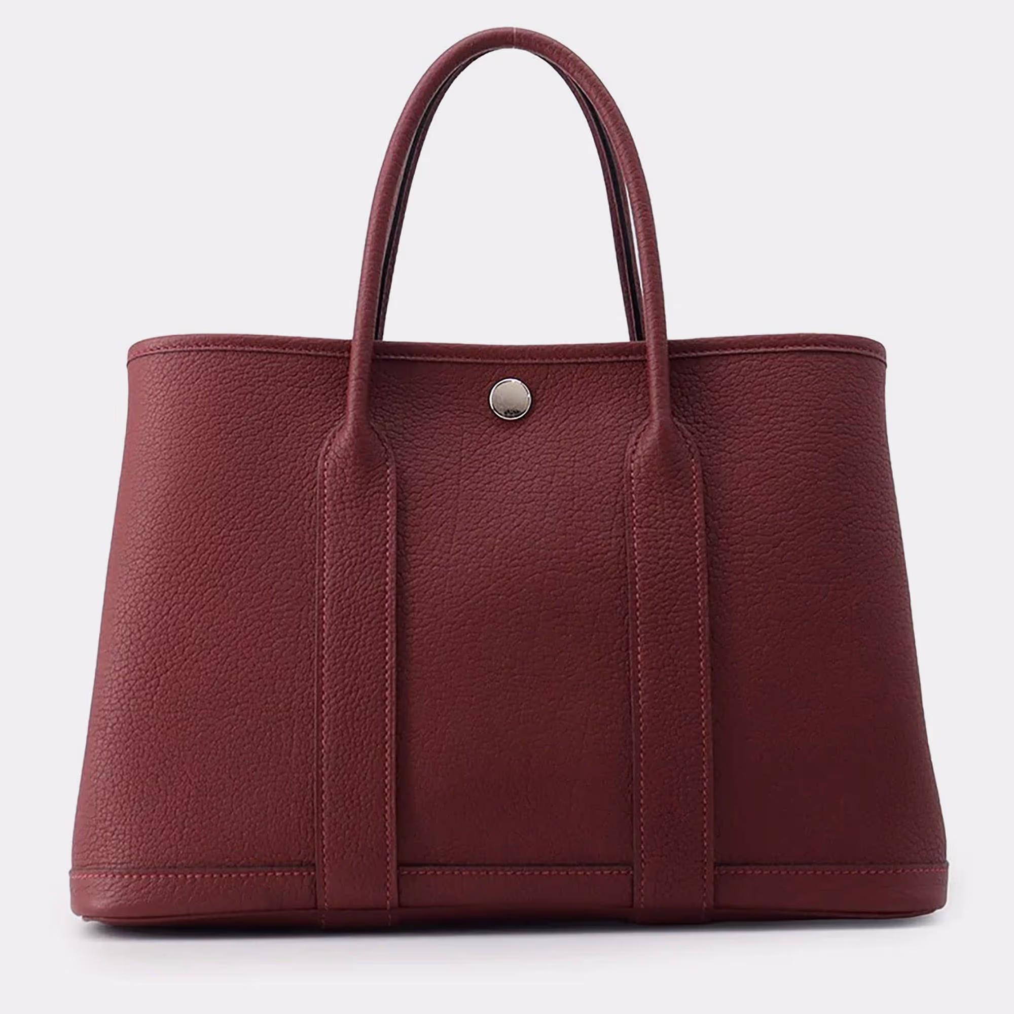 Hermes Garden Party TPM Rouge H Negonda Leather Top Handle Bag in Pristine Condition