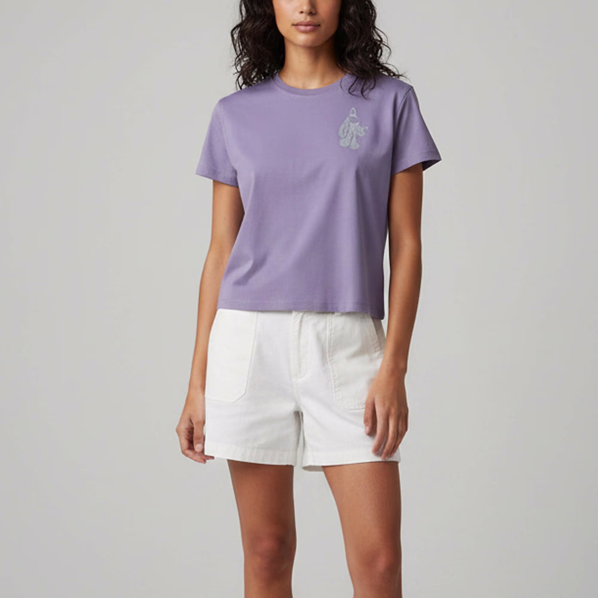 Pre-Loved Hermes Purple Printed Short Sleeve T-Shirt L in Excellent Condition
