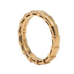 Pre Owned Bvlgari Serpenti Viper Rose Gold Wedding Band Ring Size 57
