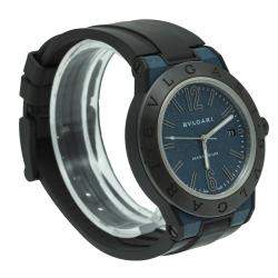 Pre Owned Bvlgari Diagono Magnesium Ceramic Navy Blue Dial Watch 41MM
