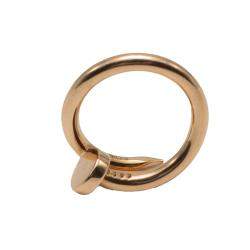 Pre Owned Cartier Juste Un Clou Rose Gold Ring Size 53