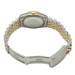 Pre Owned Rolex Date-Just Steel & Yellow Gold Blue Diamond Dial Watch 31MM