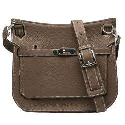 Pre Owned Hermes Brown Jypsiere Silver Hardware Bag Size 28