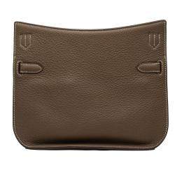 Pre Owned Hermes Brown Jypsiere Silver Hardware Bag Size 28