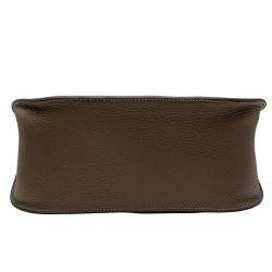 Pre Owned Hermes Brown Jypsiere Silver Hardware Bag Size 28