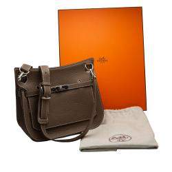 Pre Owned Hermes Brown Jypsiere Silver Hardware Bag Size 28