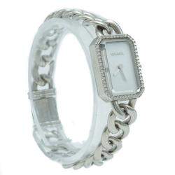 مملوكة مسبقًا Chanel Premiere White Mother of Pearl Diamond Stainless Steel Women's Small Watch 22 X 16 MM