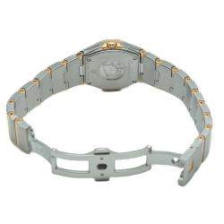 Pre Owned Omega Constellation White Mother of Pearl Dial Steel & Yellow Gold Women's Watch 24 MM