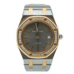 Pre Owned Audemars Piguet Royal Oak Steel & Yellow Gold Grey Dial Women's Watch 33MM