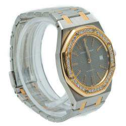 Pre Owned Audemars Piguet Royal Oak Steel & Yellow Gold Grey Dial Women's Watch 33MM