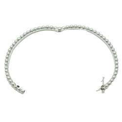 Pre Owned Van Cleef & Arpels Perlee Pearls White Gold Bracelet Size M