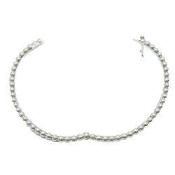 Pre Owned Van Cleef & Arpels Perlee Pearls White Gold Bracelet Size M