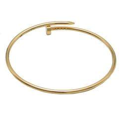 Pre Owned Cartier Juste Un Clou Yellow Gold Narrow Bracelet SIZE 18