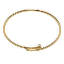 Pre Owned Cartier Juste Un Clou Yellow Gold Narrow Bracelet SIZE 18