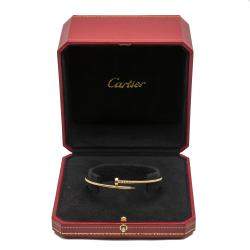 Pre Owned Cartier Juste Un Clou Yellow Gold Narrow Bracelet SIZE 18