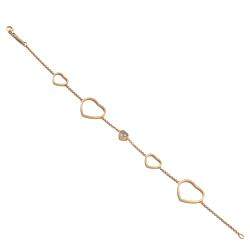 Pre Owned Chopard Rose Gold Happy Hearts Diamond Bracelet
